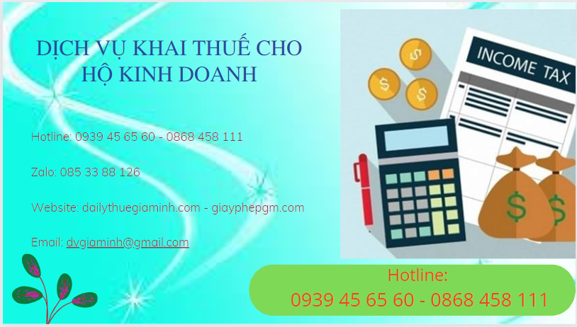 Dịch vụ khai thuế cho hộ kinh doanh tại Thành phố Phủ Lý