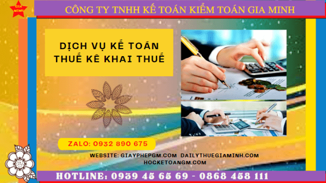 Dịch vụ làm báo cáo thuế hàng tháng tại Bình Định