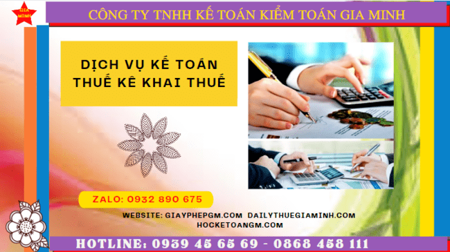Dịch vụ kế toán thuế kê khai thuế lần đầu tại bình dương 6 Dịch vụ làm báo cáo thuế hàng tháng tại Bình Dương