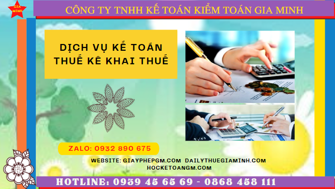 Dịch vụ kế toán thuế kê khai thuế lần đầu tại Khánh Hòa 6 Dịch vụ làm báo cáo thuế hàng tháng tại Khánh Hòa