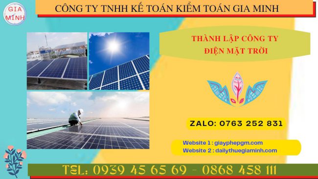 Thành lập doanh nghiệp sản xuất năng lượng mặt trời 4 Dịch vụ thành lập công ty sản xuất năng lượng mặt trời