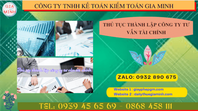 Thủ tục thành lập công ty tư vấn tài chính tại cà mau 5 Dịch vụ thành lập công ty tư vấn tài chính tại Cà Mau