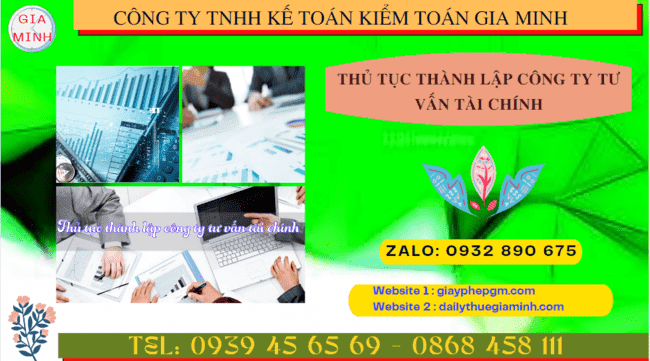 Thủ tục thành lập công ty tư vấn tài chính tại nghệ an 5 Dịch vụ thành lập công ty tư vấn tài chính tại Nghệ An