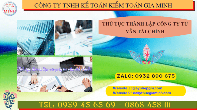 Thủ tục thành lập công ty tư vấn tài chính tại quận ninh kiều 4 Thủ tục thành lập công ty tư vấn tài chính tại quận Ninh Kiều