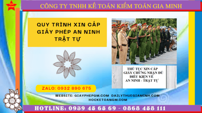 QUY TRÌNH XIN CẤP GIẤY PHÉP AN NINH TRẬT TỰ TẠI ĐIỆN BIÊN 4 Dịch vụ xin cấp giấy phép an ninh trật tự tại Điện Biên