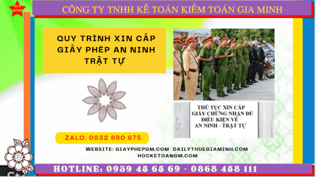 QUY TRÌNH XIN CẤP GIẤY PHÉP AN NINH TRẬT TỰ TẠI HÒA BÌNH 4 Dịch vụ xin cấp giấy phép an ninh trật tự tại Hòa Bình
