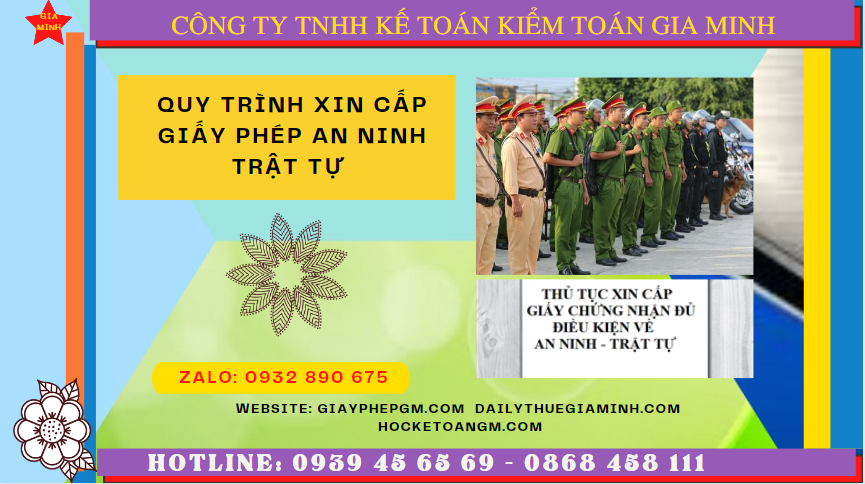 QUY TRÌNH XIN CẤP GIẤY PHÉP AN NINH TRẬT TỰ TẠI LAI CHÂU 4 Dịch vụ xin cấp giấy phép an ninh trật tự tại Lai Châu