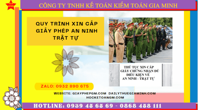 QUY TRÌNH XIN CẤP GIẤY PHÉP AN NINH TRẬT TỰ TẠI SÓC TRĂNG 4 Dịch vụ xin cấp giấy phép an ninh trật tự tại Sóc Trăng