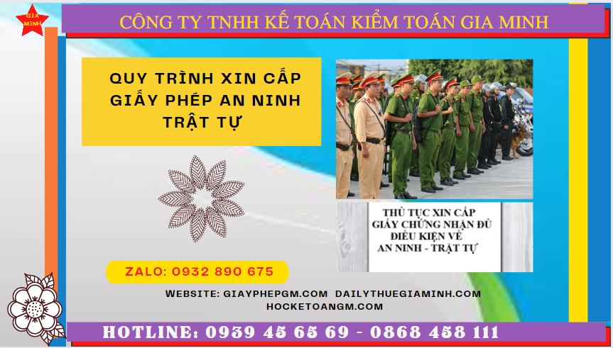QUY TRÌNH XIN CẤP GIẤY PHÉP AN NINH TRẬT TỰ TẠI SƠN LA 4 Dịch vụ xin cấp giấy phép an ninh trật tự tại Sơn La