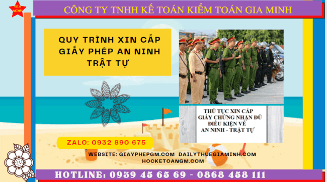 QUY TRÌNH XIN CẤP GIẤY PHÉP AN NINH TRẬT TỰ TẠI TRÀ VINH 4 Dịch vụ xin cấp giấy phép an ninh trật tự tại Trà Vinh