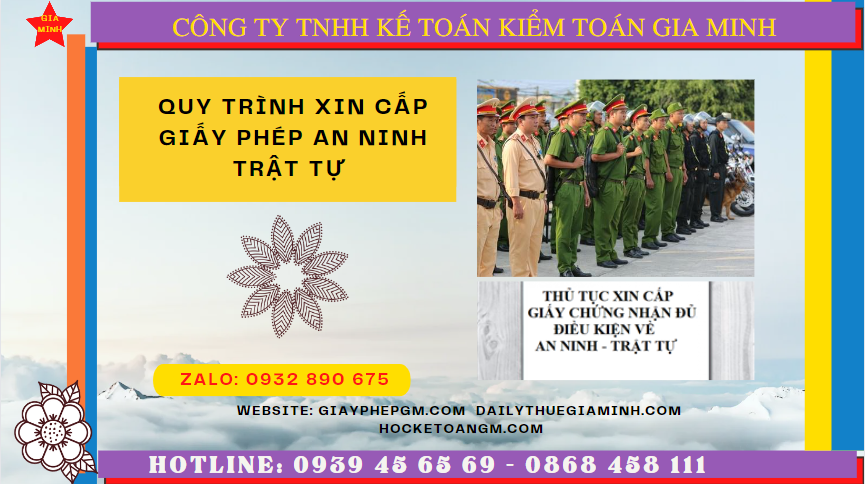 QUY TRÌNH XIN CẤP GIẤY PHÉP AN NINH TRẬT TỰ TẠI YÊN BÁI 4 Dịch vụ xin cấp giấy phép an ninh trật tự tại Yên Bái