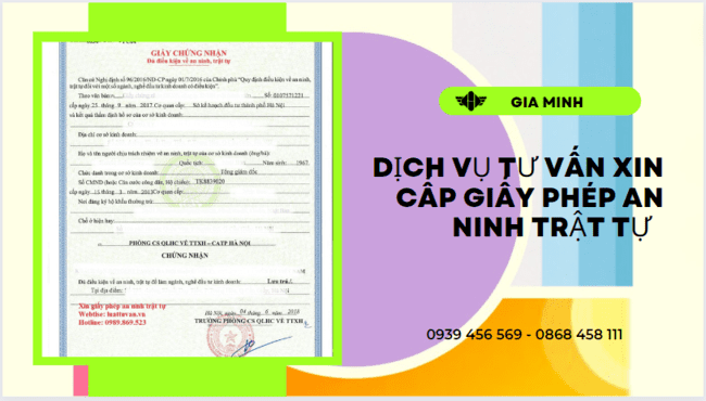 DỊCH VỤ TƯ VẤN XIN CẤP GIẤY PHÉP AN NINH TRẬT TỰ TẠI BẾN TRE 4 Dịch vụ xin giấy chứng nhận đủ điều kiện an ninh trật tự ở Bến Tre
