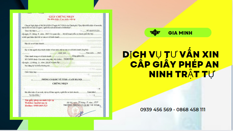Dịch vụ tư vấn xin cấp giấy phép an ninh trật tự tại cà mau 4 Dịch vụ tư vấn xin cấp giấy phép an ninh trật tự tại cà mau