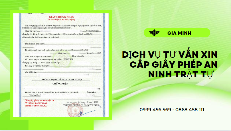 DỊCH VỤ TƯ VẤN XIN CẤP GIẤY PHÉP AN NINH TRẬT TỰ TẠI KIÊN GIANG 4 Dịch vụ xin giấy chứng nhận đủ điều kiện an ninh trật tự ở Kiên Giang