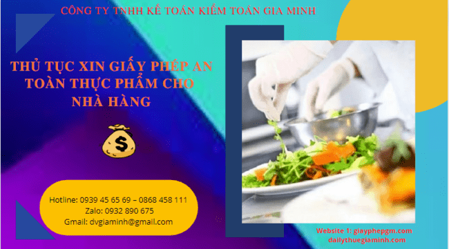 Thủ tục xin giấy phép an toàn thực phẩm cho nhà hàng tại Cần Thơ