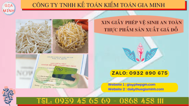 XIN GIẤY PHÉP VỆ SINH AN TOÀN THỰC PHẨM SẢN XUẤT GIÁ ĐỖ TẠI ĐIỆN BIÊN 6 Điều kiện cấp giấy vệ sinh an toàn thực phẩm sản xuất giá đỗ tại Điện Biên