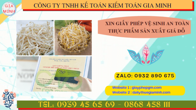 XIN GIẤY PHÉP VỆ SINH AN TOÀN THỰC PHẨM SẢN XUẤT GIÁ ĐỖ TẠI SƠN LA 6 Điều kiện cấp giấy vệ sinh an toàn thực phẩm sản xuất giá đỗ tại Sơn La