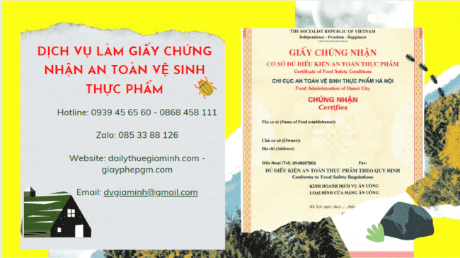 DỊCH VỤ LÀM GIẤY CHỨNG NHẬN AN TOÀN VỆ SINH THỰC PHẨM TẠI HÒA BÌNH 6 Điều kiện để được cấp giấy chứng nhận an toàn vệ sinh thực phẩm tại Hòa Bình