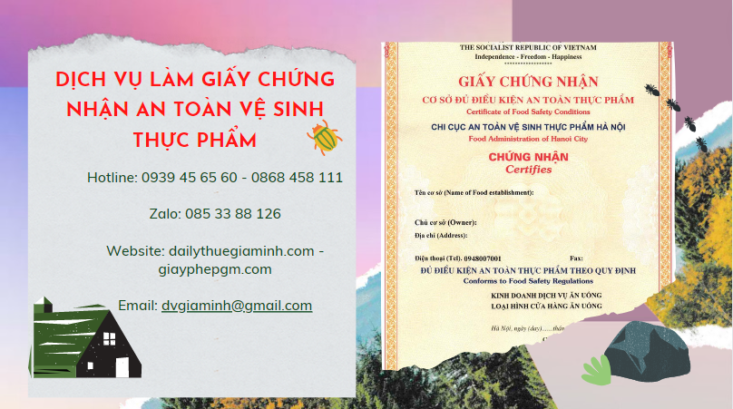 Dịch vụ làm giấy chứng nhận an toàn vệ sinh thực phẩm tại phú yên 6 Điều kiện để được cấp giấy chứng nhận an toàn vệ sinh thực phẩm tại Phú Yên