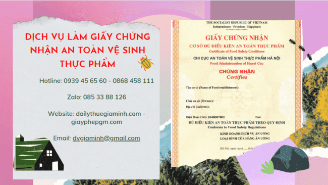 Dịch vụ làm giấy chứng nhận an toàn vệ sinh thực phẩm tại thành phố phủ lý 6 Điều kiện để được cấp giấy chứng nhận an toàn vệ sinh thực phẩm tại Thành phố Phủ Lý