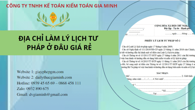 Điều kiện làm lý lịch tư pháp tại Hà Nội