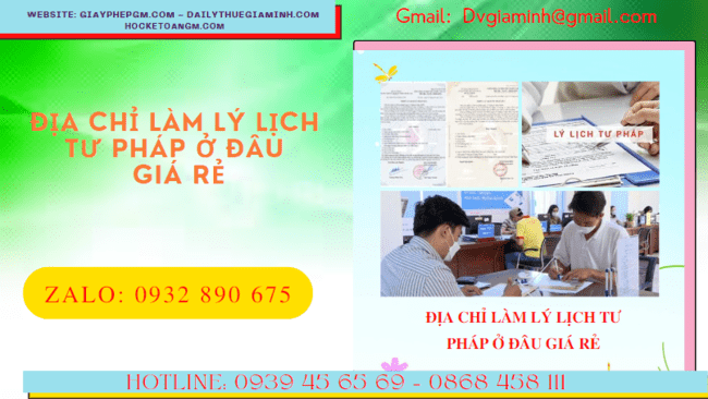 Địa chỉ làm lý lịch tư pháp tại huế ở đâu giá rẻ? 5 Hồ sơ làm lý lịch tư pháp tại Huế ở đâu giá rẻ?