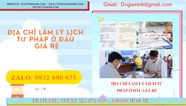Hồ sơ làm lý lịch tư pháp tại Thành Phố Cần Thơ ở đâu giá rẻ?