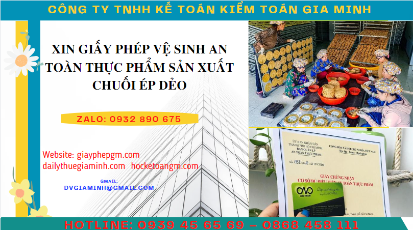 XIN GIẤY PHÉP VỆ SINH AN TOÀN THỰC PHẨM SẢN XUẤT CHUỐI ÉP DẺO TẠI HÀ TĨNH 4 Hồ sơ xin cấp giấy phép vệ sinh an toàn thực phẩm sản xuất chuối ép dẻo tại Hà Tĩnh