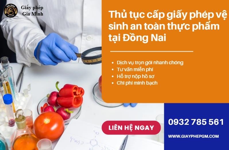 Hồ sơ xin cấp giấy phép vệ sinh an toàn thực phẩm tại Đồng Nai