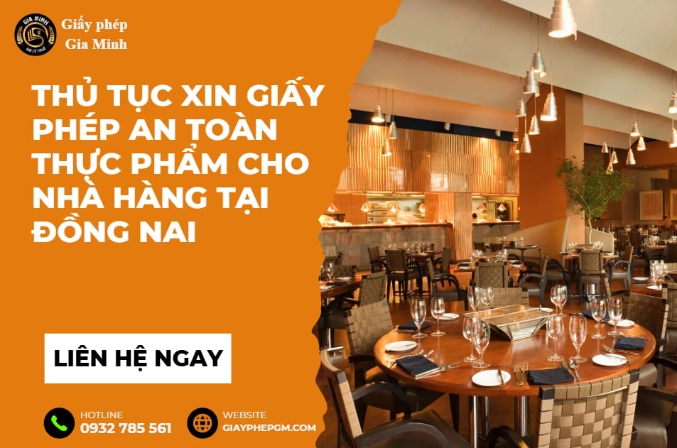 Hồ sơ xin giấy phép vệ sinh an toàn thực phẩm nhà hàng tại Đồng Nai