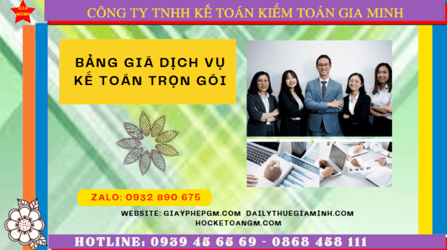 Bảng báo giá dịch vụ kế toán trọn gói tại Cà Mau 4 Hướng dẫn dịch vụ kế toán trọn gói tại Cà Mau
