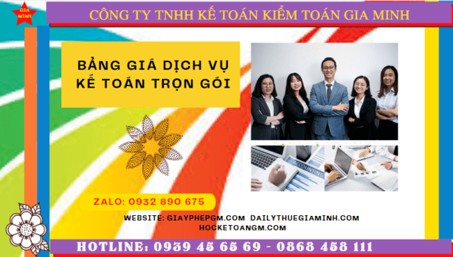 BẢNG BÁO GIÁ DỊCH VỤ KẾ TOÁN TRỌN GÓI TẠI GIA LAI 4 Hướng dẫn dịch vụ kế toán trọn gói tại Gia Lai
