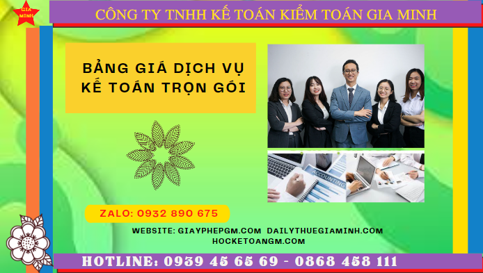 BẢNG BÁO GIÁ DỊCH VỤ KẾ TOÁN TRỌN GÓI TẠI ĐIỆN BIÊN 4 Hướng dẫn dịch vụ kế toán trọn gói tại Điện Biên