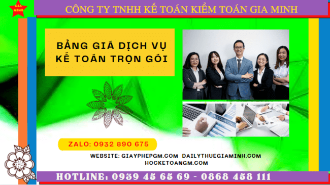 Bảng báo giá dịch vụ kế toán trọn gói tại Nam Định 10 Hướng dẫn dịch vụ kế toán trọn gói tại Nam Định