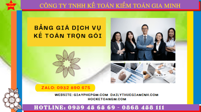 BẢNG BÁO GIÁ DỊCH VỤ KẾ TOÁN TRỌN GÓI TẠI PHÚ YÊN 4 Hướng dẫn dịch vụ kế toán trọn gói tại Phú Yên