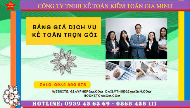 Bảng báo giá dịch vụ kế toán trọn gói tại thái nguyên 4 Hướng dẫn dịch vụ kế toán trọn gói tại Thái Nguyên