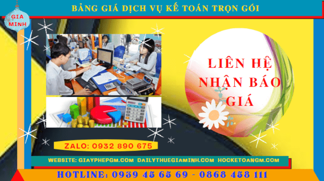 BẢNG BÁO GIÁ DỊCH VỤ KẾ TOÁN TRỌN GÓI TẠI BẮC GIANG 5 Bảng báo giá dịch vụ kế toán trọn gói tại Bắc Giang