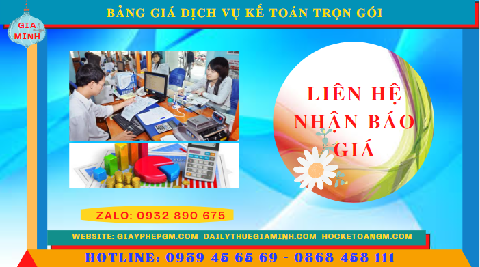 Bảng báo giá dịch vụ kế toán trọn gói tại bắc kạn 5 Bảng báo giá dịch vụ kế toán trọn gói tại Bắc Kạn