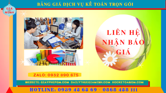 BẢNG BÁO GIÁ DỊCH VỤ KẾ TOÁN TRỌN GÓI TẠI GIA LAI 5 Bảng báo giá dịch vụ kế toán trọn gói tại Gia Lai