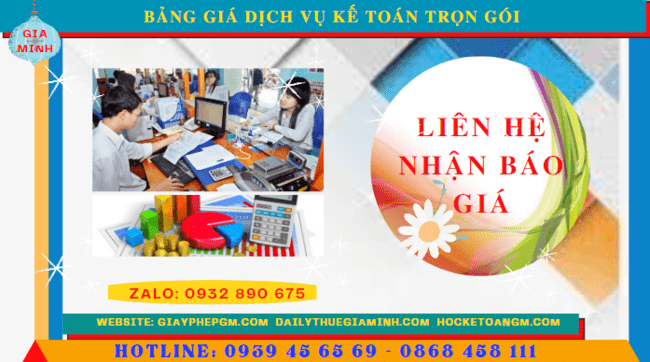 Bảng báo giá dịch vụ kế toán trọn gói tại Hưng Yên