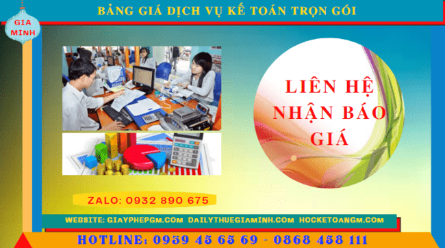 Bảng báo giá dịch vụ kế toán trọn gói tại Thái Bình