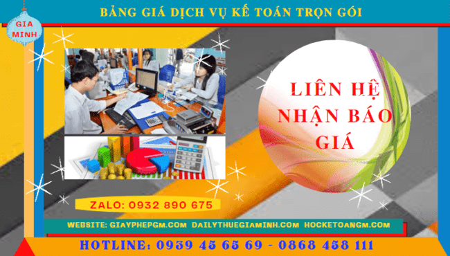 Bảng báo giá dịch vụ kế toán trọn gói tại Tuyên Quang