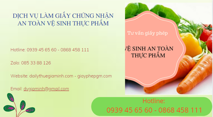 DỊCH VỤ LÀM GIẤY CHỨNG NHẬN AN TOÀN VỆ SINH THỰC PHẨM TẠI HÒA BÌNH 4 Quy trình làm giấy chứng nhận an toàn vệ sinh thực phẩm tại Hòa Bình