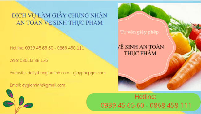 Dịch vụ làm giấy chứng nhận an toàn vệ sinh thực phẩm tại nghệ an 4 Quy trình làm giấy chứng nhận an toàn vệ sinh thực phẩm tại Nghệ An