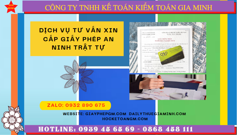 DỊCH VỤ TƯ VẤN XIN CẤP GIẤY PHÉP AN NINH TRẬT TỰ TẠI BÌNH ĐỊNH 6 Thủ tục xin cấp giấy chứng nhận đủ điều kiện an ninh trật tự tại Bình Định