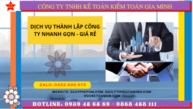 Dịch vụ thành lập công ty tại bắc giang nhanh gọn - giá rẻ chỉ 1.500.000 6 Top 10 công ty thành lập công ty uy tín chất lượng tại Bắc Giang