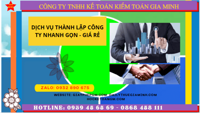 Top 10 công ty thành lập công ty uy tín chất lượng tại Hòa Bình 