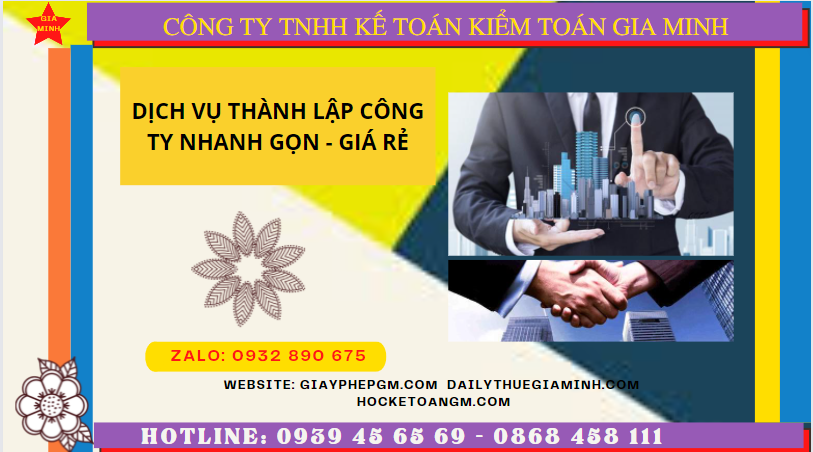 Dịch vụ thành lập công ty tại Lai Châu nhanh gọn - giá rẻ chỉ 1.500.000