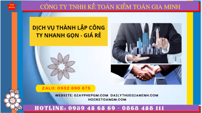 Dịch vụ thành lập công ty tại lào cai nhanh gọn - giá rẻ chỉ 1.500.000 6 Dịch vụ thành lập công ty tại Lào Cai nhanh gọn