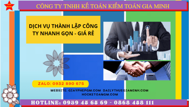 Dịch vụ thành lập công ty tại ninh bình nhanh gọn - giá rẻ chỉ 1.500.000 6 Top 10 công ty thành lập công ty uy tín chất lượng tại Ninh Bình